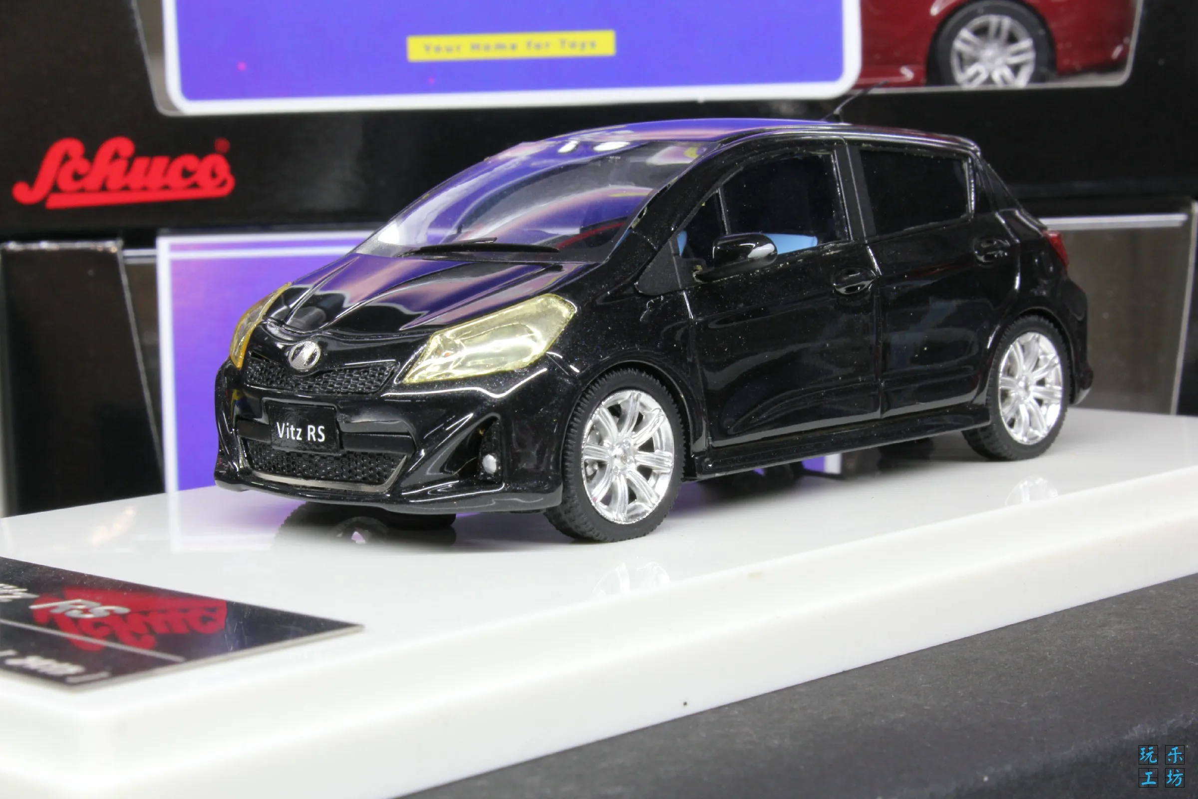 WIT\'S 1:43 For Vitz RS 2012 JDM Simulation Limited Edition Resin Metal Static Car Model Toy Gift