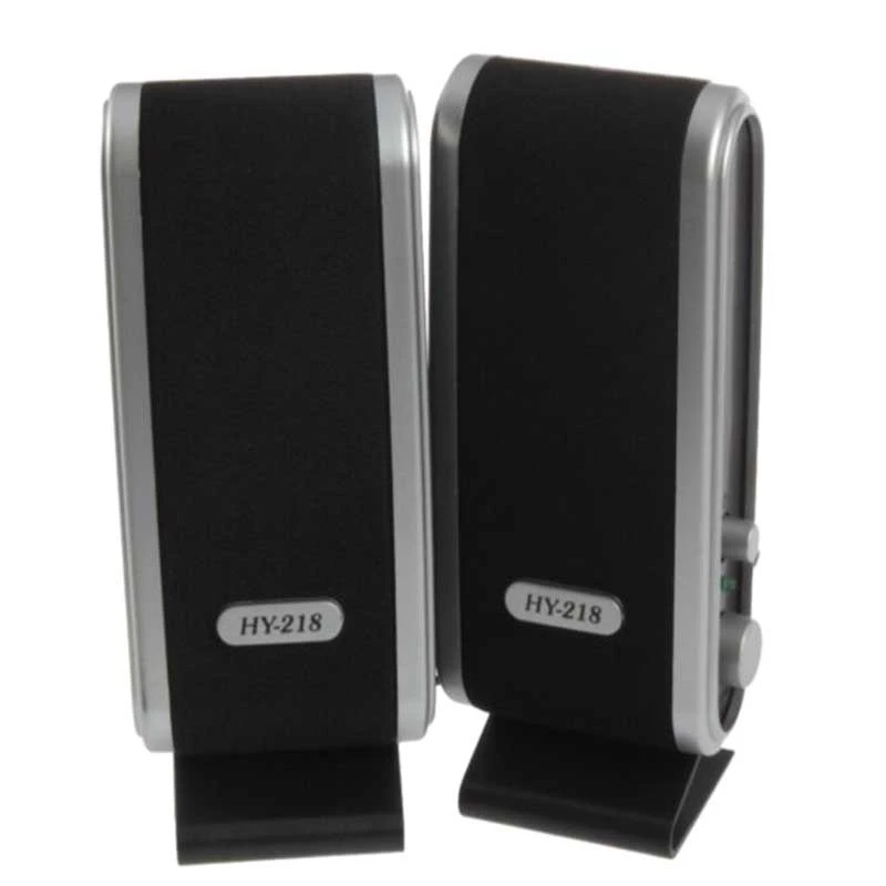 2 Stuks Usb Computer Speakers Draagbare Speaker Stereo 3.5Mm Met Oor Jack Voor Desktop Pc Laptop