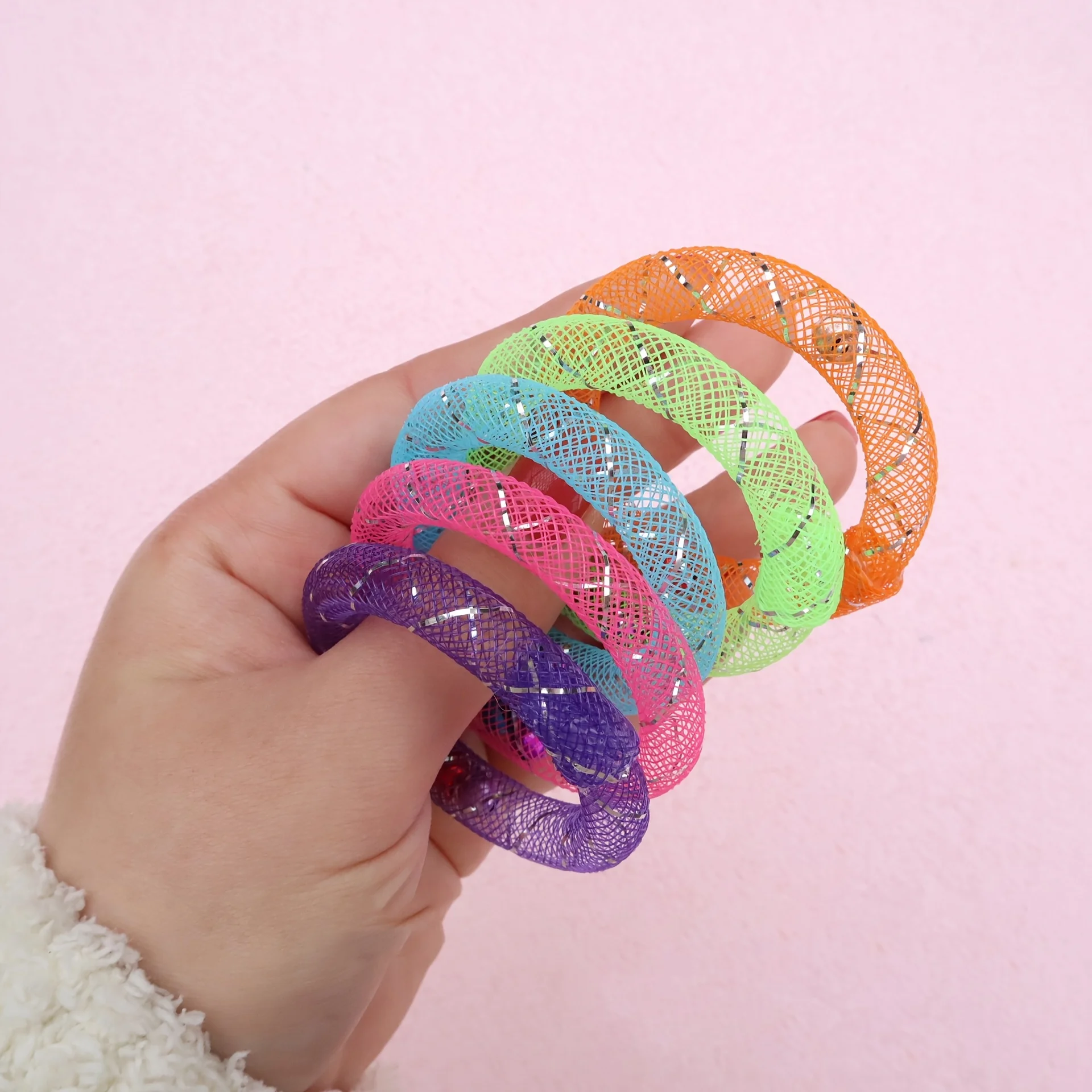 5Pcs Assorted Color Bell Cat Hose Toys, Interactive Self-Play Pet Toys for Cat Boredom Relief & Entertainment