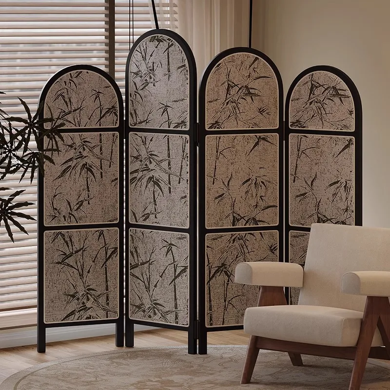 DSA medieval solid wood screen modern simple living room bedside background wall bedroom home foldable shaded entrance