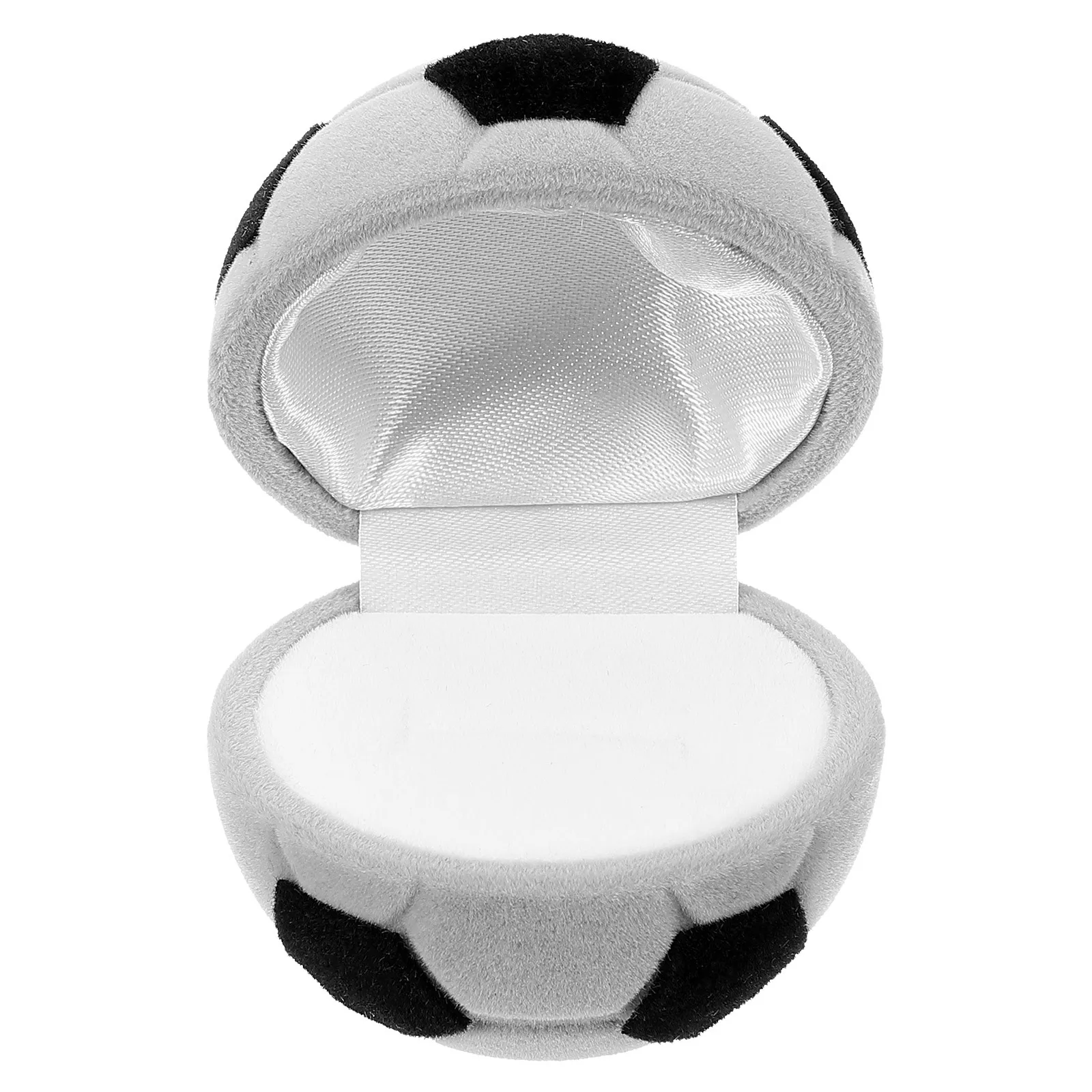 Silk Jewelry Box Lightweight Soccer Shape Ring Holder Organizer Engagement Ring Case Wedding Ceremony Jewelry Display