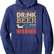 Sweats à capuche personnalisés unisexes, sweat à capuche décontracté, sweat à capuche drôle, sweat-shirt, papa Weiner, teckel, bière Clics, She, chien, automne