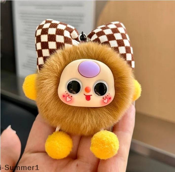 【E】Cartoon bonito boneca de pelúcia chaveiro requintado macio recheado pingente encantos saco pendurado decoração meninas presente