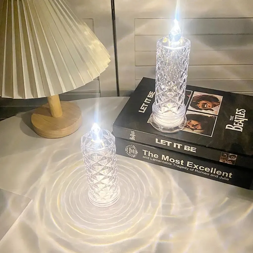 الإبداعية محاكاة ضوء شمعة ، غرفة نوم السرير ضوء الليل ، الديكور الرومانسي ، مصباح سطح المكتب هدية