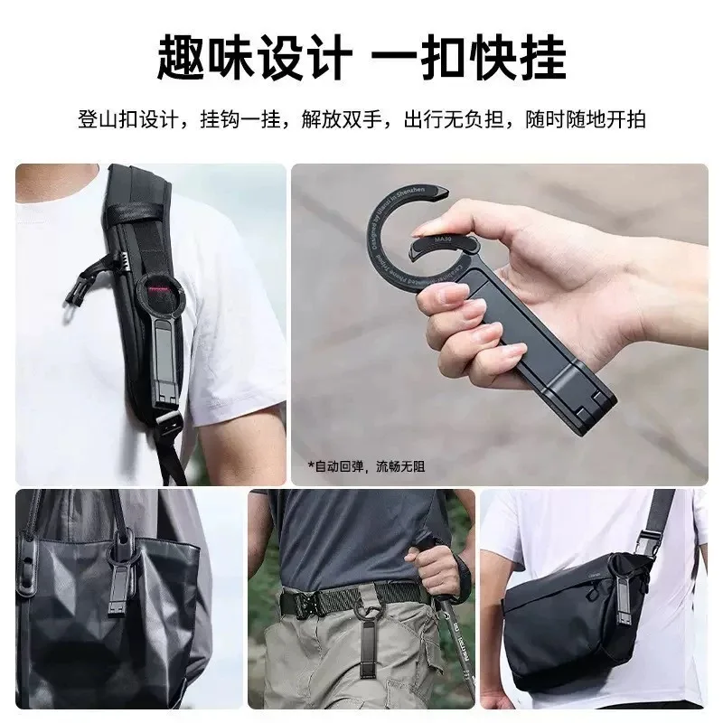 New Magnetic Phone Mount With Carabiner Multifunctional Foldable Selfie Stick For Live Streaming Travel Photography Portable