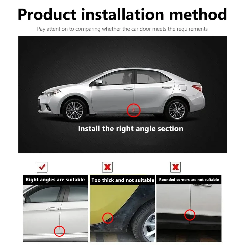 Car Door Corner Anti-collision Sticker Bumper Anti-scratch Protector Stickers For Geely Tugella Atlas Pro Coolray Geometry C