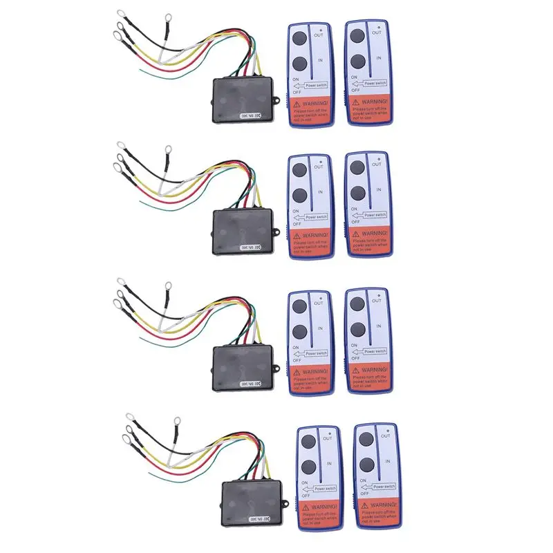 ABWZ-8X RECOVERY WIRELESS WINCH REMOTE CONTROL TWIN HANDSET ATV TRUCK 24V 24 VOLT