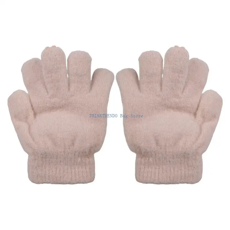 340D Cozy Themed Childrens Winter Gloves Soft Textured Fabric Easy Maintenance Multi Scenario Handwear