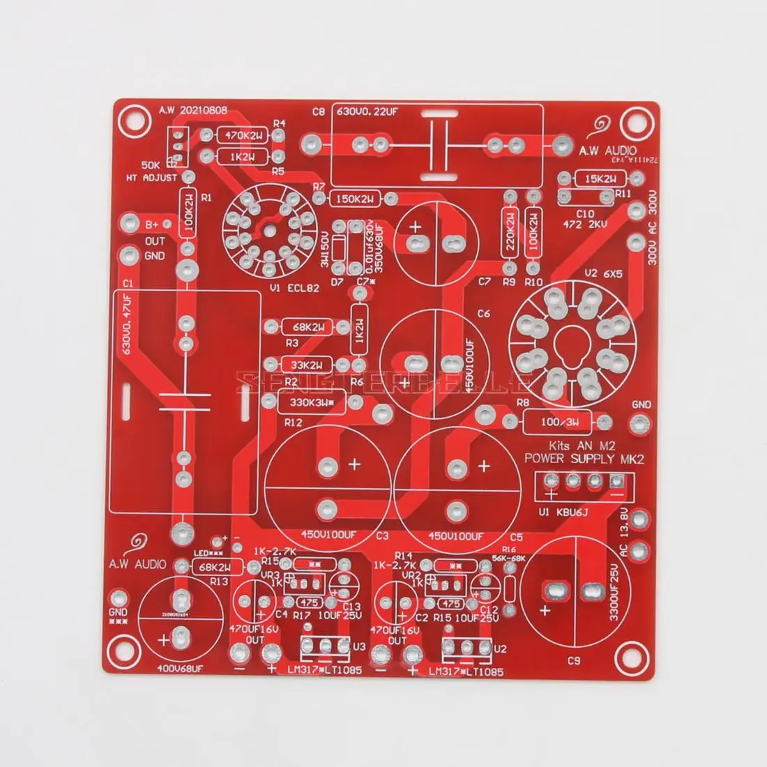 HiFi ECL82+6X5 Tube Regulated Power Supply Board PCB Reference AudioNote Circuit For Phono Amplifier & Preamp