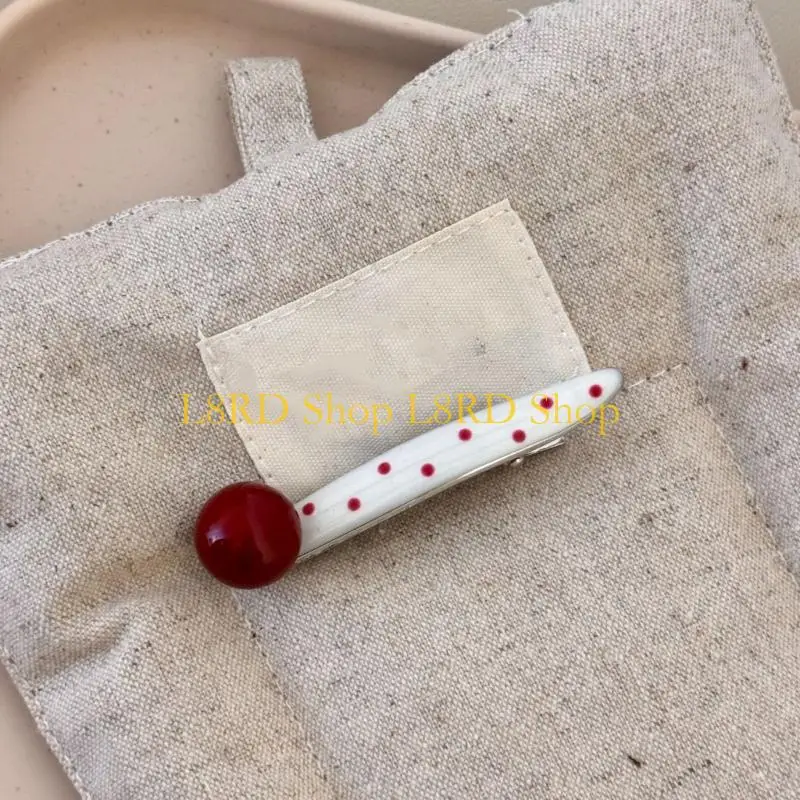L8RD Chics Polkas Dot Heart Hair Clip Durability Metal Construction Easy To Use Hair Accessory For Versatilitys Looks