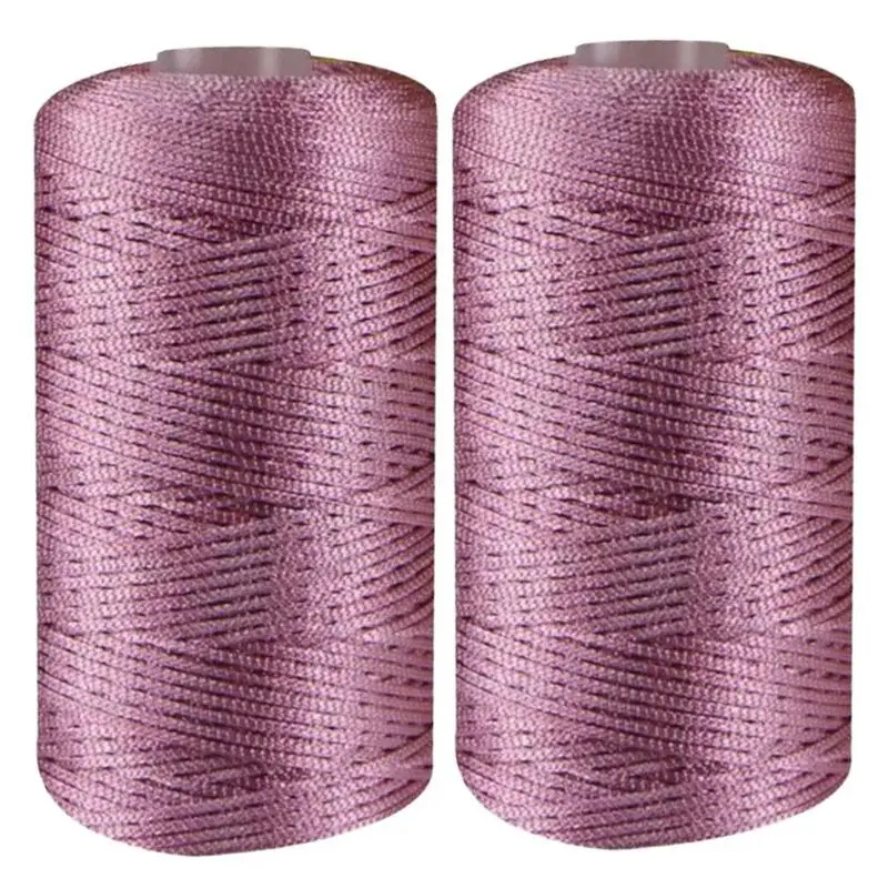 2Pcs 2023 Summer Crochet Yarn Cord Thin Ice Cotton Thread For Hand Knitting Bag Hat Shoes Hilo Yarn 100g Hand Knitting Lines