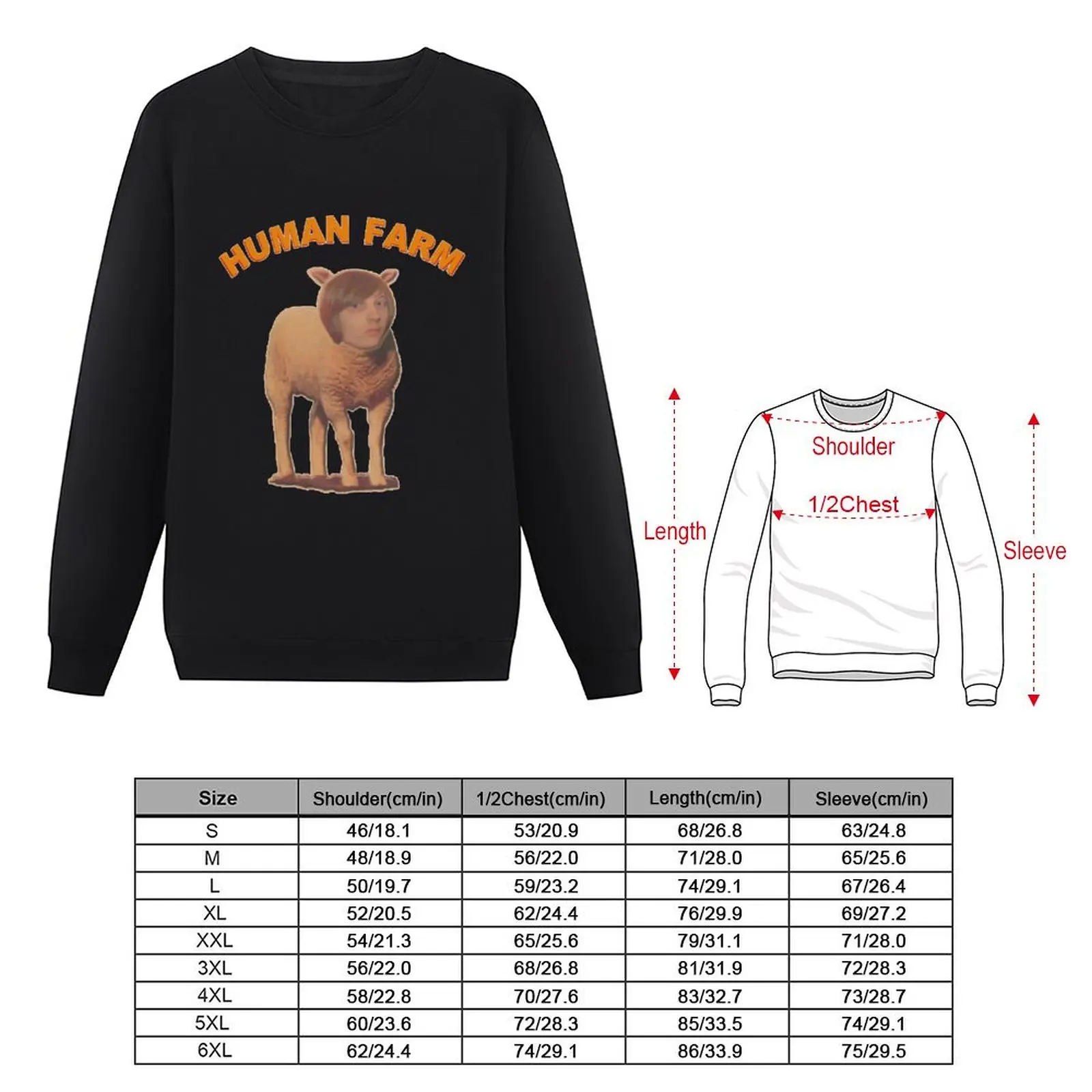 Human Farm Sweatshirt men clothes aesthetic sweatshirts