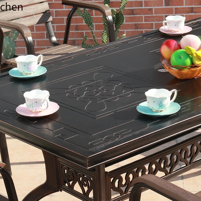 TQH-c13  cast aluminum table and chair combination courtyard balcony garden terrace home leisure