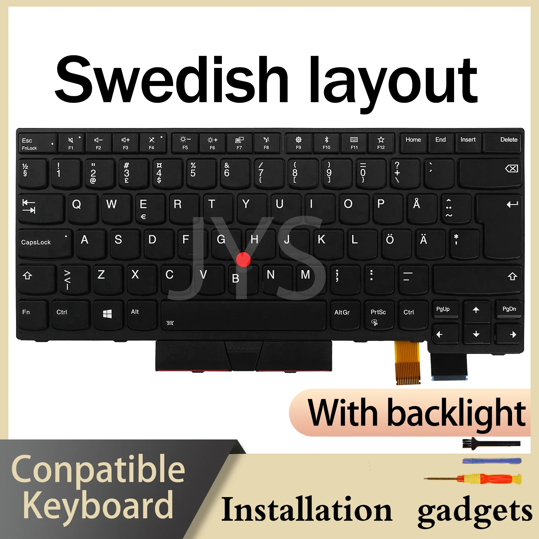US Nordic Swedish Slovenia Netherlands Latin Spanish UK for Lenovo ThinkPad T470/T480/A475/A485 Backlit Keyboard