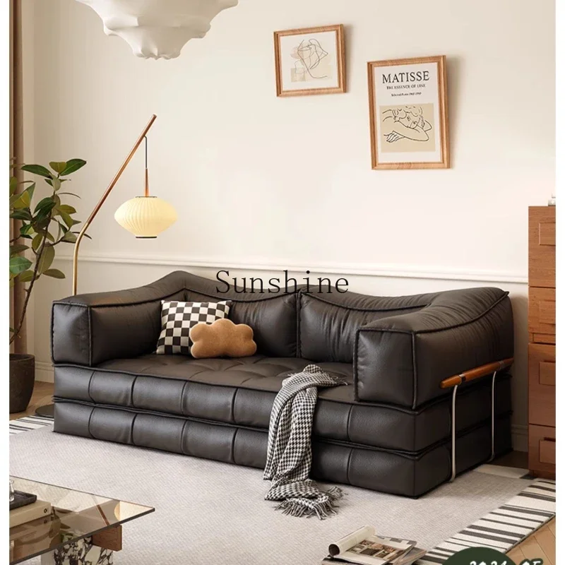 

Removable and washable antique fabric living room square module sofa American teddy bed