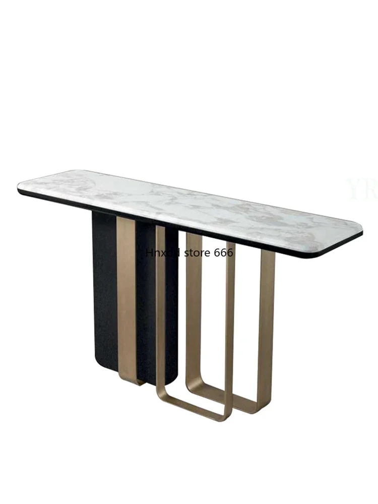 Modern minimalist aisle ultra-narrow entrance counter marble entrance table