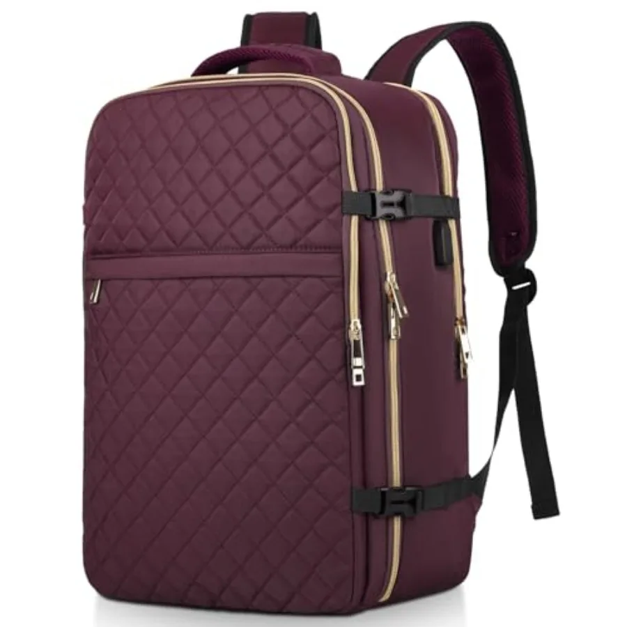 

MOMUVO Large Travel Backpack Women, Flight Approved Carry On Backpack, Water Resistant Anti-Theft Large Casual Daypack Fit 17 I
