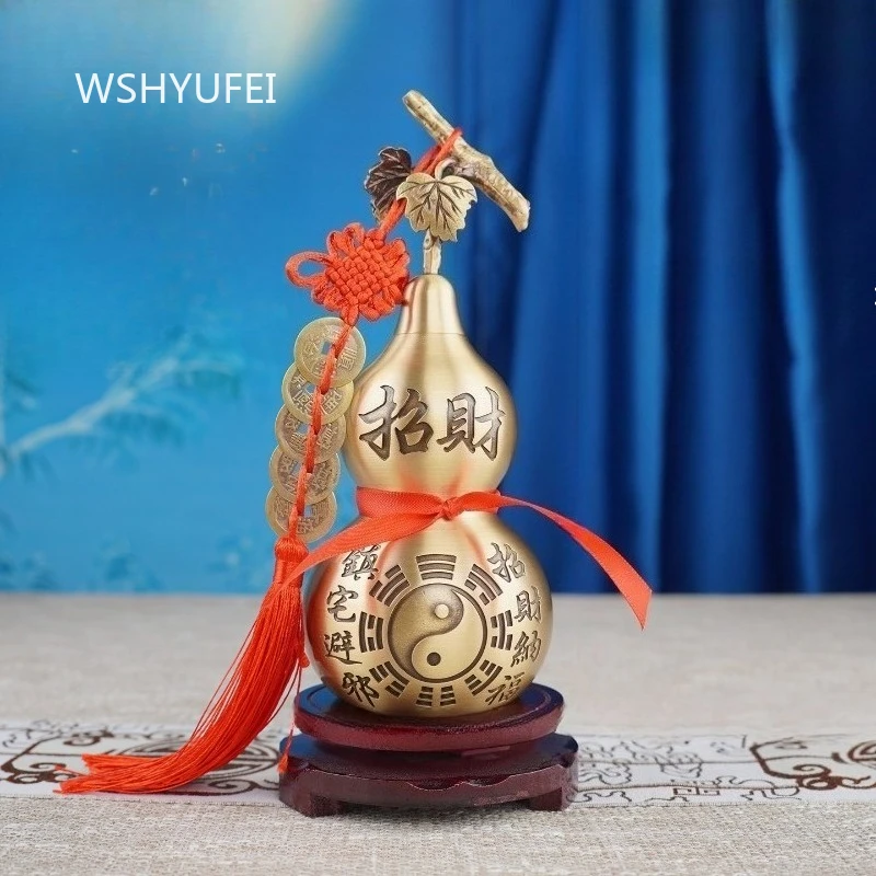 Bagua Gourd Ornament Town House Wealth Attraction Living Room Decoration Headboard Gourd Pendant At The Entrance Bronze