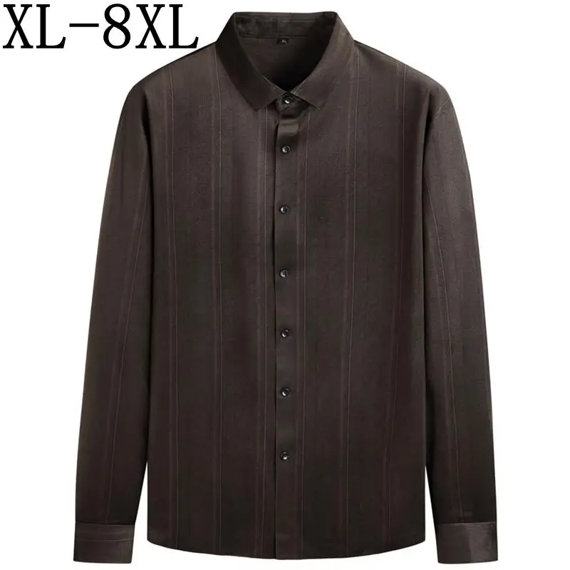 

8XL 7XL 6XL 2023 New Autumn Long Sleeve Soft Corduroy Shirt Men Top Quality Casual Mens Social Formal Shirts Loose Male Clothing