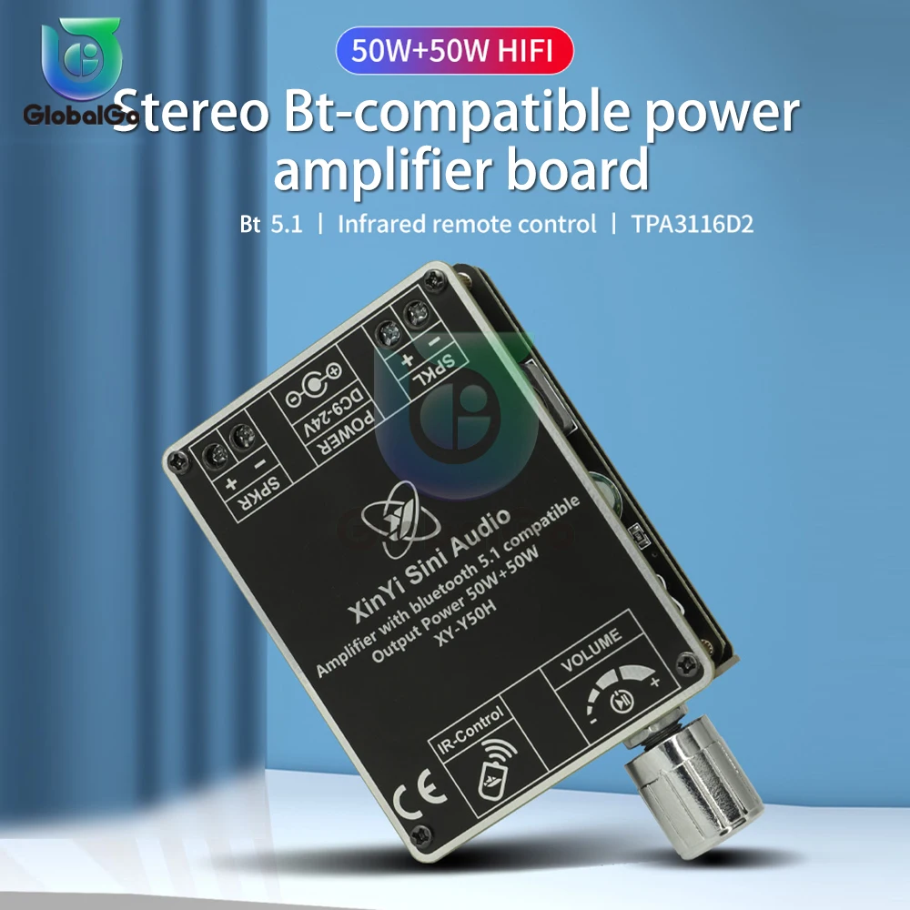 TPA3116 50 Вт * 2 Bluetooth цифровой усилитель мощности DC9-24V HIFI стерео музыкальный беспроводной модуль аудио AMP с пультом дистанционного управления