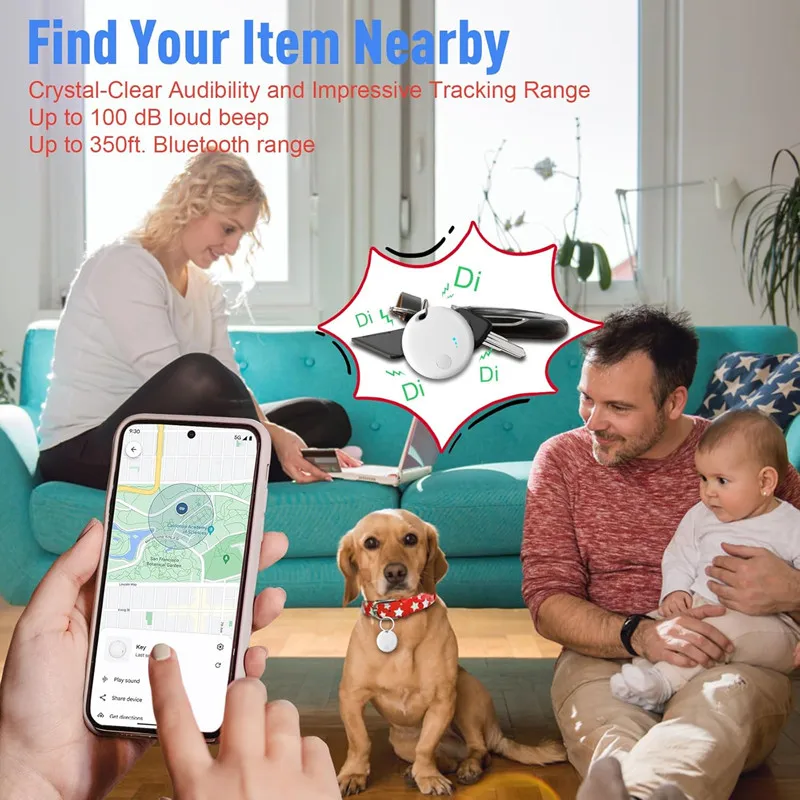 Android Air Tracker Tag Bluetooth-Tracker Smart Tags Kompatibel mit Google Find Hub App Suche Lokalisierung Tracking-Gerät Gegenstandsfinder – Detail 3