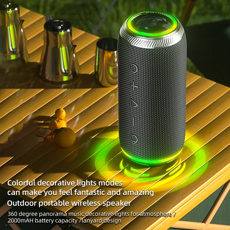 

Портативная Bluetooth-колонка EBS-616 с RGB-подсветкой, аккумулятором 2000 мАч, водонепроницаемостью IPX5, поддержкой TWS для кемпинга, вечеринок и путешествий