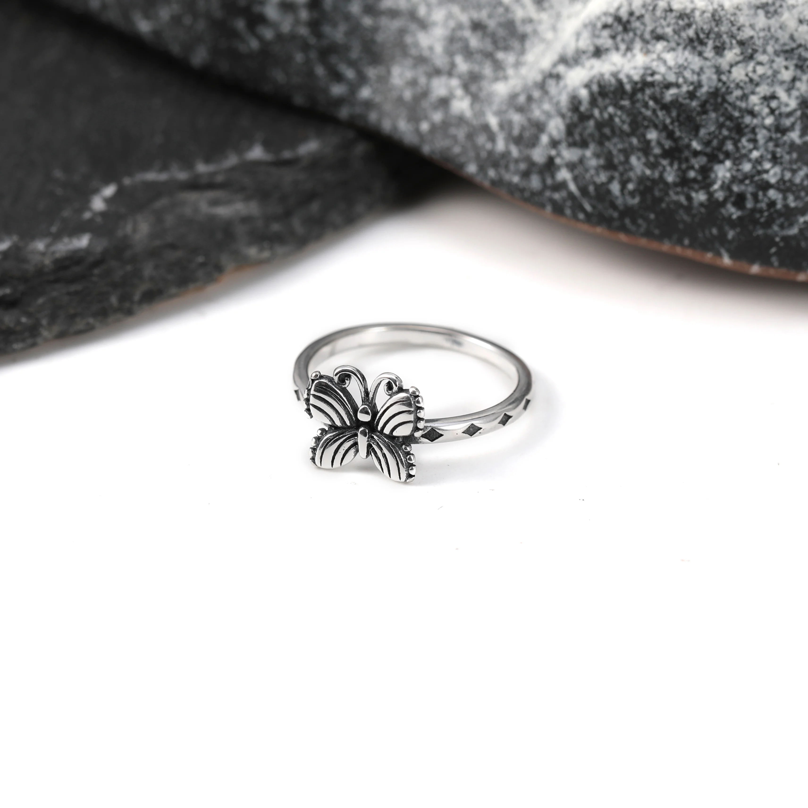 

R026 genuine 925 sterling silver fashion exquisite Festival Butterfly Ring