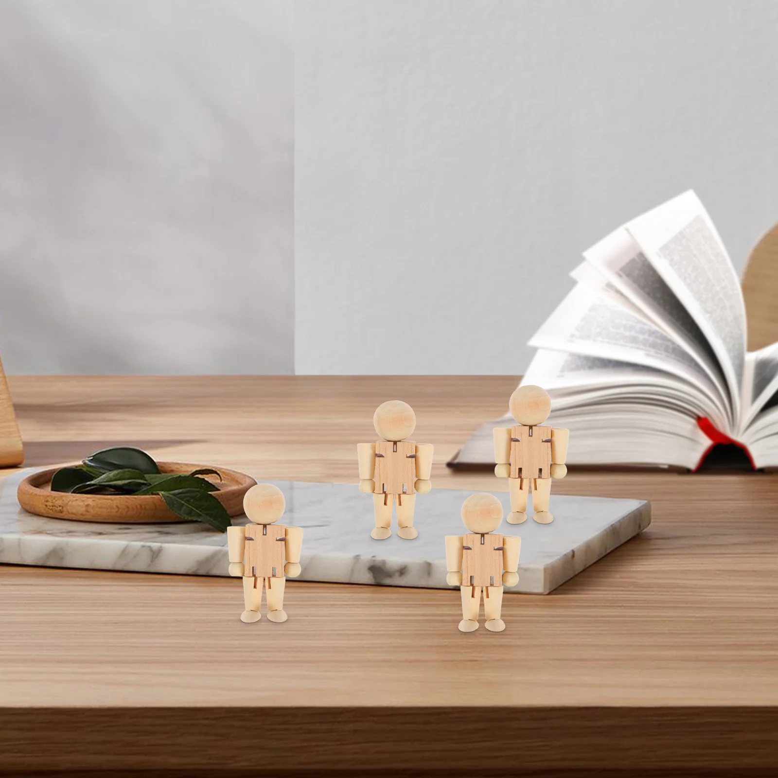 4 pçs de madeira quebra-nozes soldados sem pintura diy pintura criativa kit arte para crianças adultos exclusivo artesanal decorativo madeira