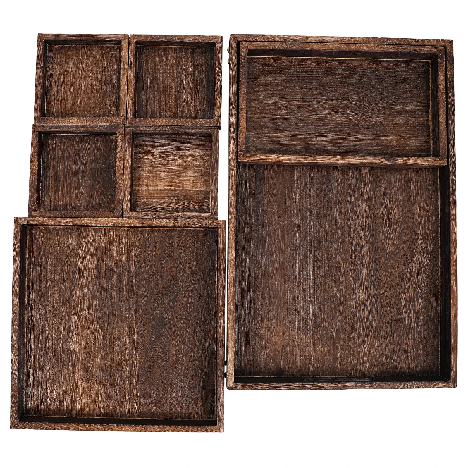 

1Pcs Tea Tray Wooden Rectangular Practical Food Serving Tray Home Restaurant Hotel Smooth Surface Easy Wash