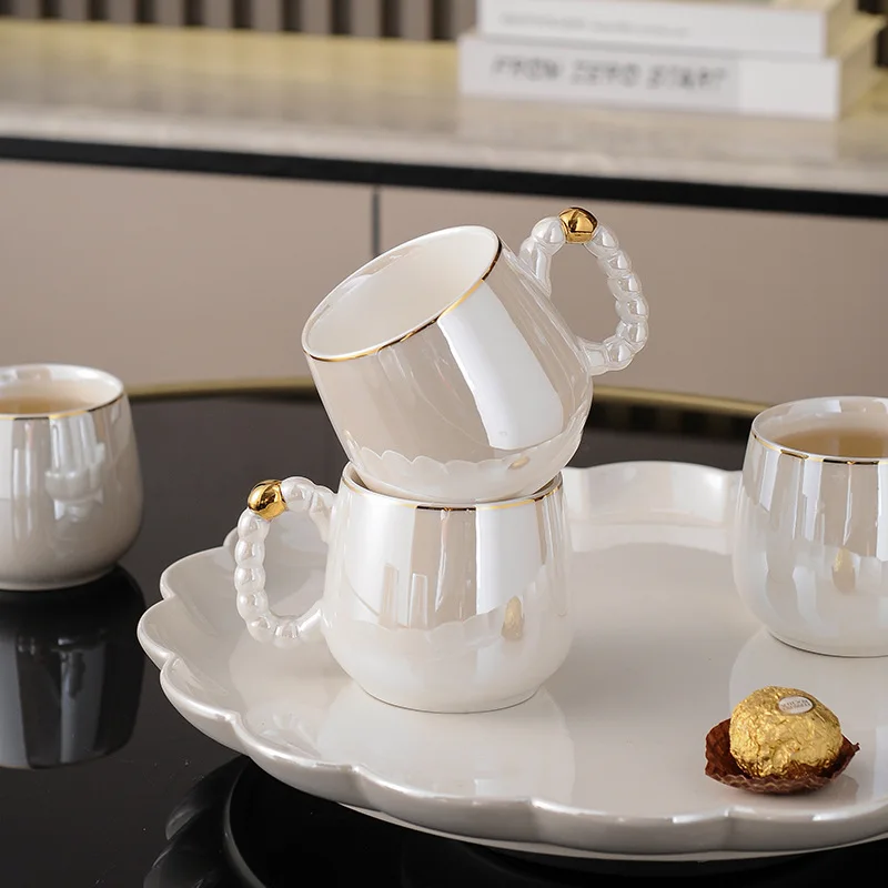 Light luxury wedding gifts, wedding gifts for newcomers, tea set, cup set, housewarming, new home gifts can be rotated