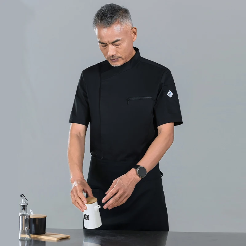 Pizza Chef giacche ristorante manica corta camicia da cucina panetteria cucina cuoco uniforme Hotel Cater tuta sala da pranzo abbigliamento