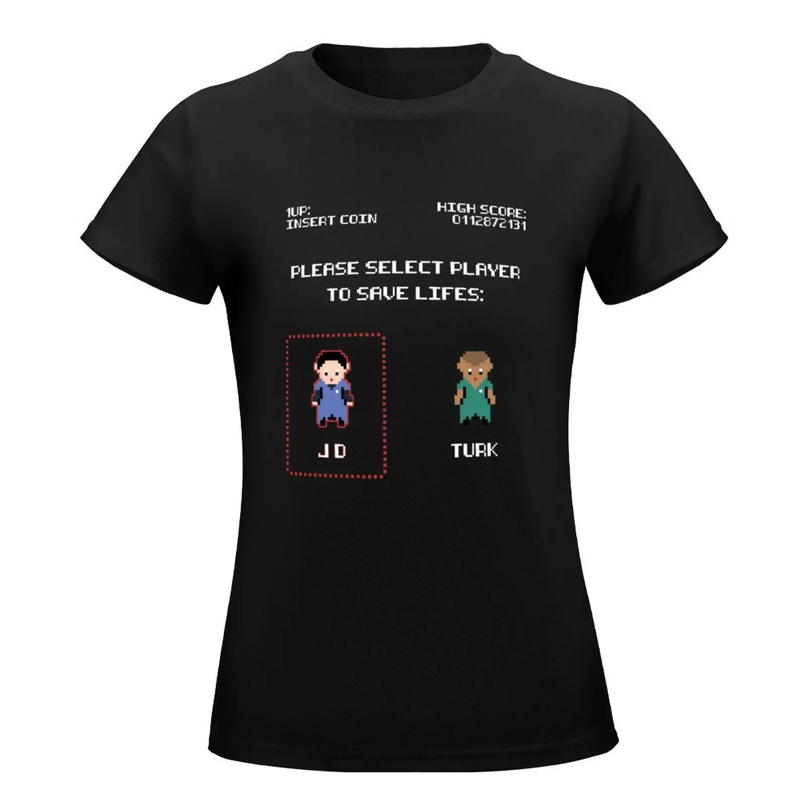 Scrubs-Camiseta de videojuegos para niñas, ropa estética de talla grande, camisa con estampado de animales, camiseta de manga corta, ropa coreana para mujer