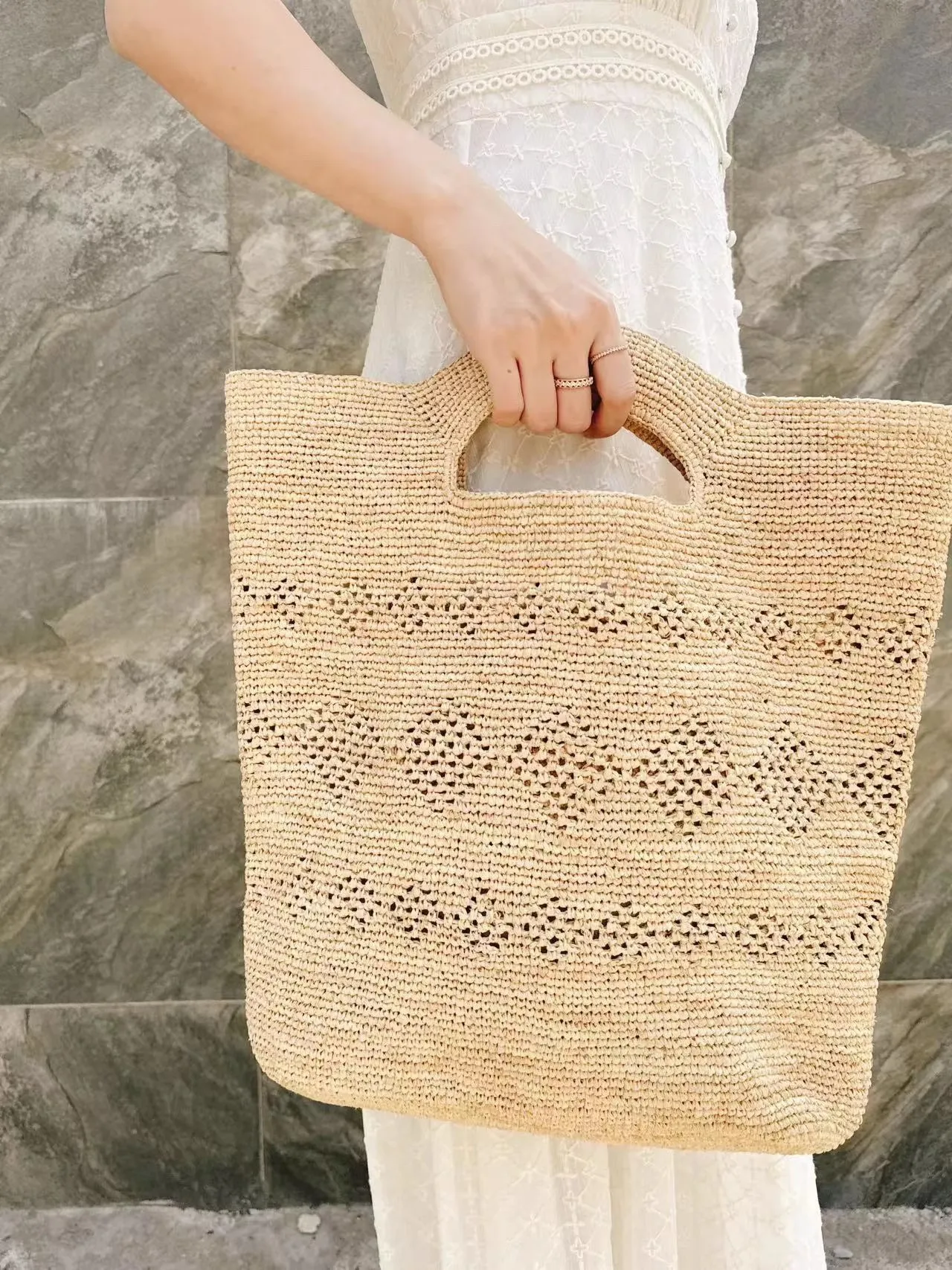 Fashion Casual Large Capacity - Women'S Raffia Bags avaliação e preço