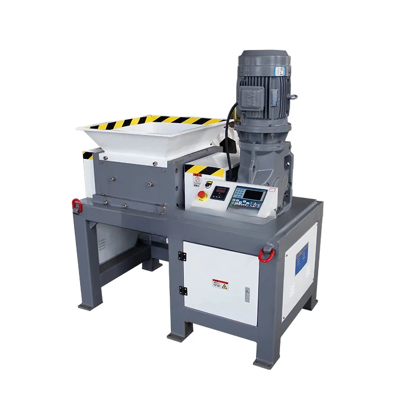 

Small shredder for metal scrap, single and double axis crushing of kitchen and household waste