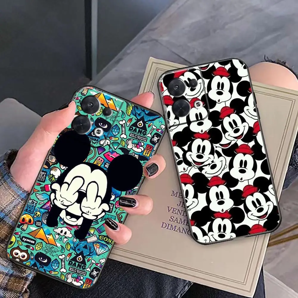 Cute M-Mickey M-Minnie Mouse Phone Case For OPPO FIND X5 X3 X6 RENO 10 8 7 7Z 2Z 6 5 4 Lite Pro Plus Case Funda Coque Shell Capa