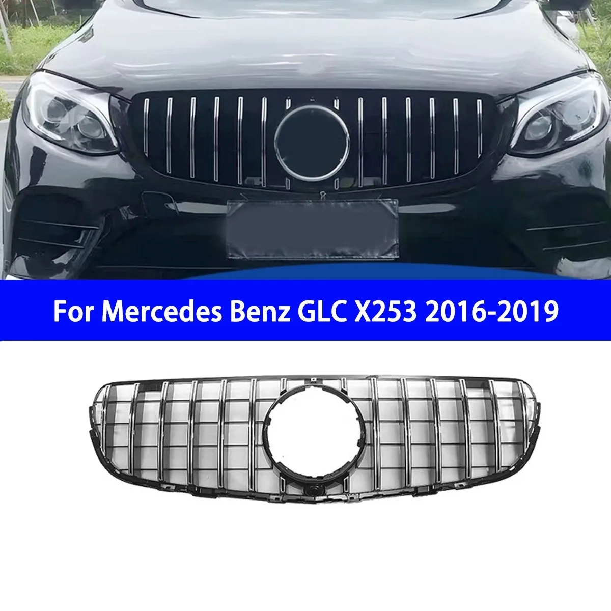 

Suitable for Replacing The Original Grille of Mercedes Benz GLC X253 2016-2019 GT Model