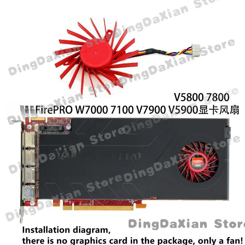 

Новый вентилятор для видеокарт AMD FirePRO W7000 V5800 5900 7800 7900, PLD06010B12HH