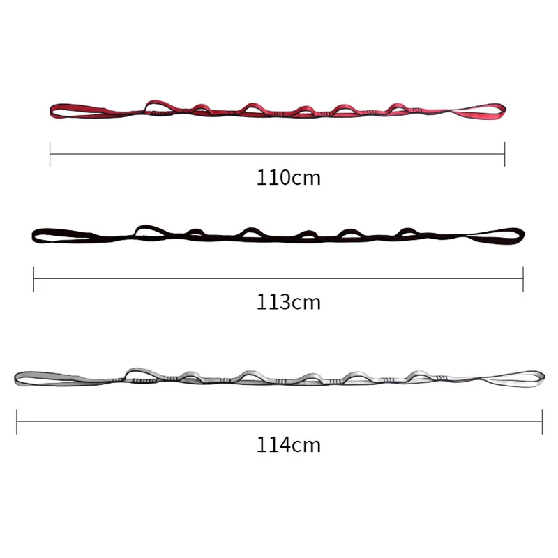 Nylon Multi-Loop Daisy Chain Yoga Strap Non-Elastic Aerial Yoga Hammock Fixed Belt Fitness Gym Leg Stretcher