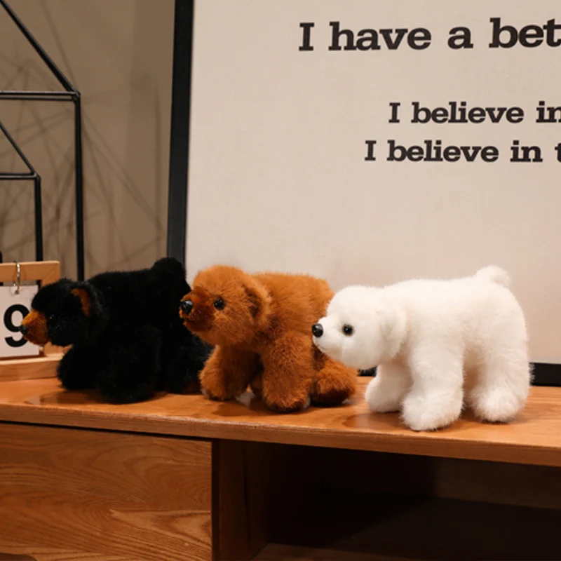 ตุ๊กตาหมีขั้วโลกการ์ตูนน่ารัก ขนาด 13-38 ซม. ของเล่นตุ๊กตาหมีสีน้ำตาล หมีดำ ทำมือ ของขวัญสำหรับเด็ก