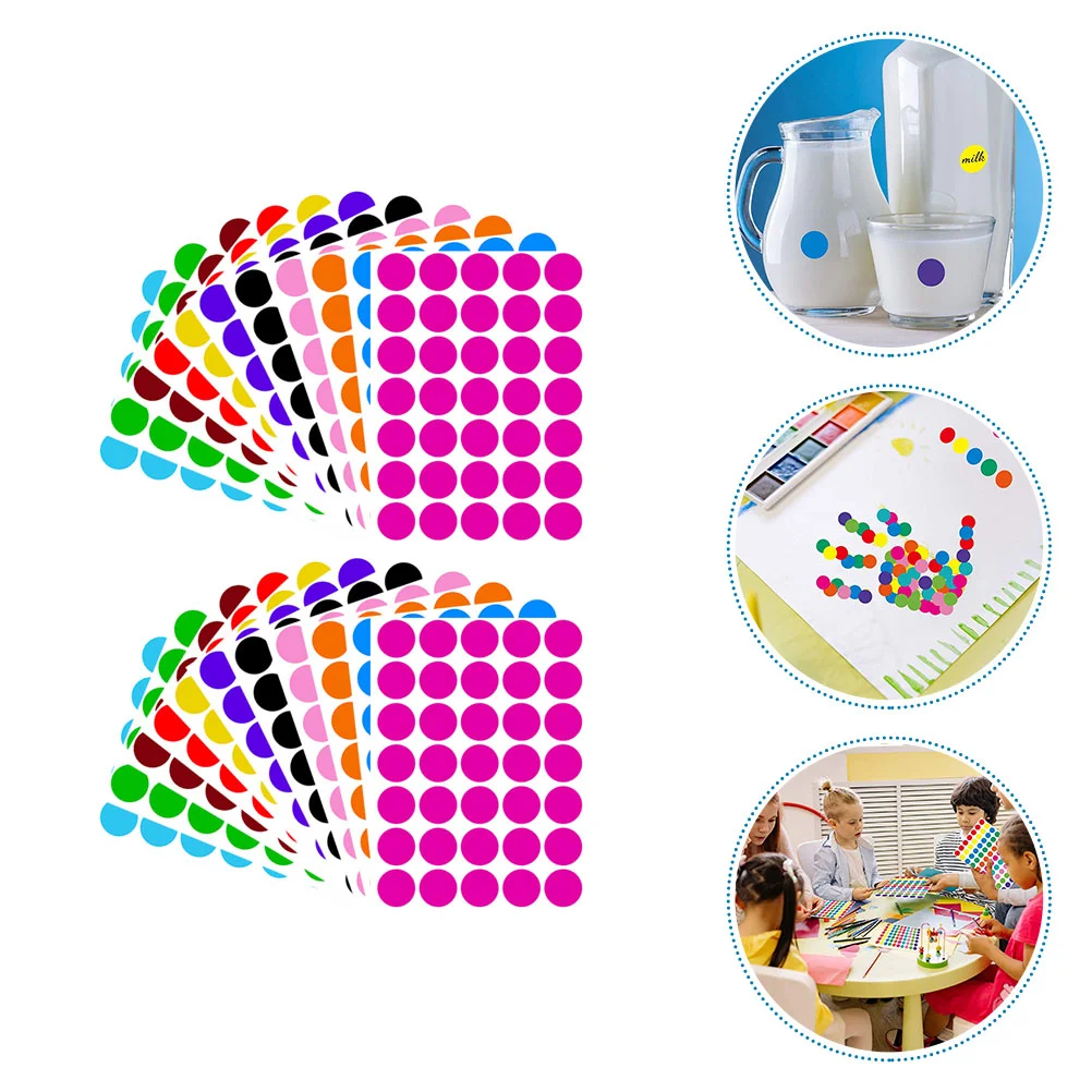 

420pcs Color Coding Labels Colored Round Stickers Circle Dot Stickers for Sealing circle stickers sticker paper