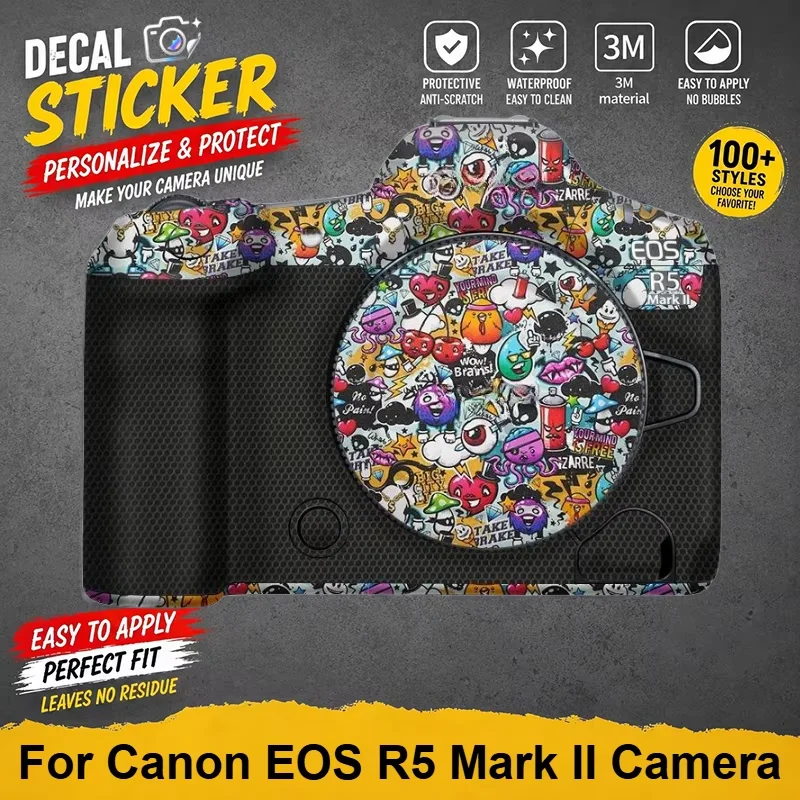 For Canon EOS R5 Mark II Camera Skin Protective Sticker Anti-Scratch Vinyl Wrap Premium Body Decal Cover R5M2 R52 Color blocking