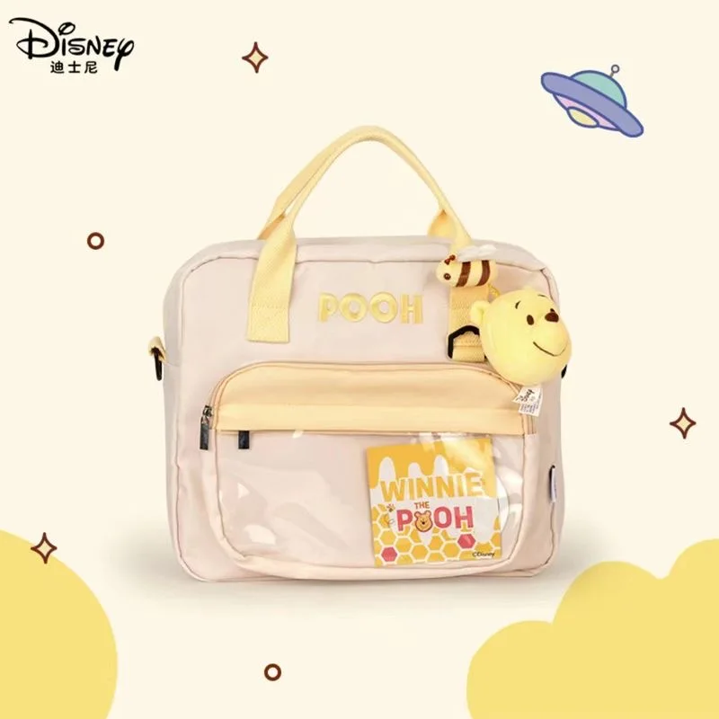 Disney\'s  New Cartoon Pooh Lady Handbag  Canvas bag Fashion  Lady  Messenger Bag