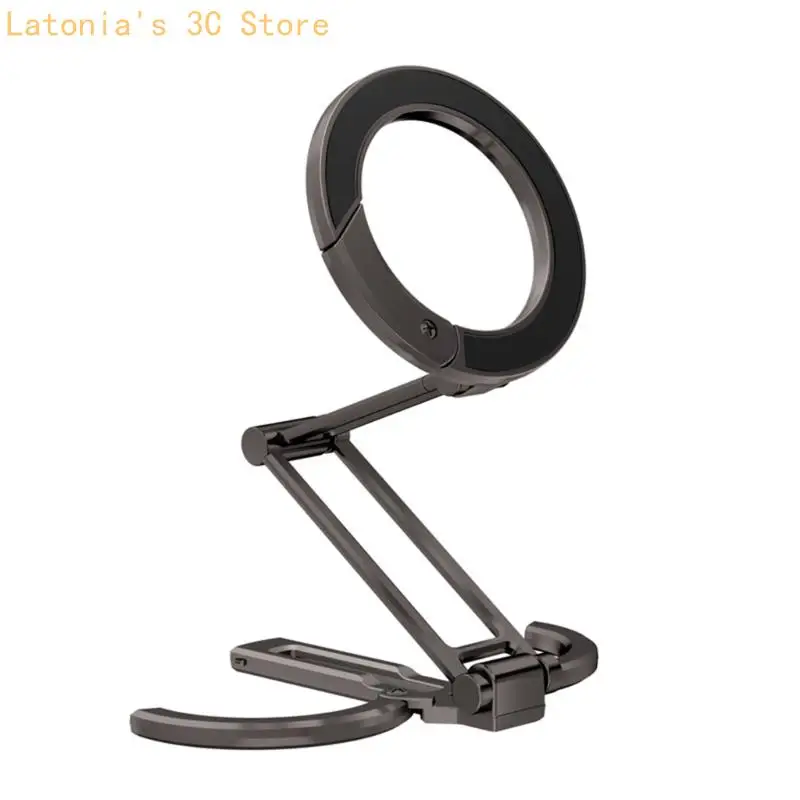 Ausziehbarer magnetischer Telefonständer, faltbare Halterbasis, verstellbarer Drehung, Karabiner-Design für 4,5–7 Zoll – Detail 8