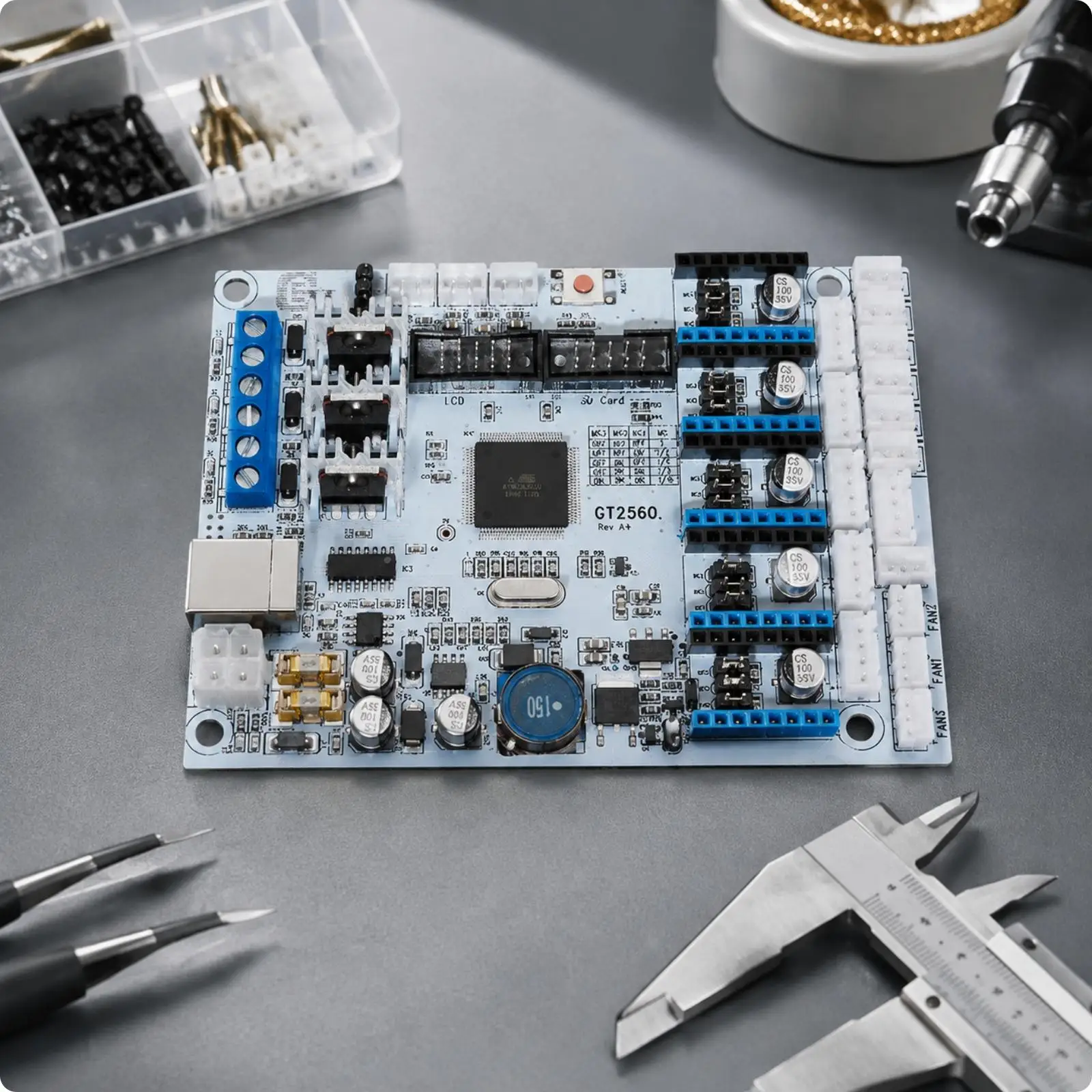 3D Printer Motherboard GT2560 Control Board for Maintenance Workstations and Custom Builds with Terminal Blocks