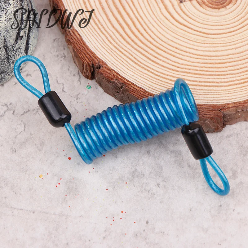 

100CM Motorcycle Brake Disc Lock Scooter Reminder Cable Bicycle Spring Rope Bag Anti-Theft Cable Protection Alarm Locks