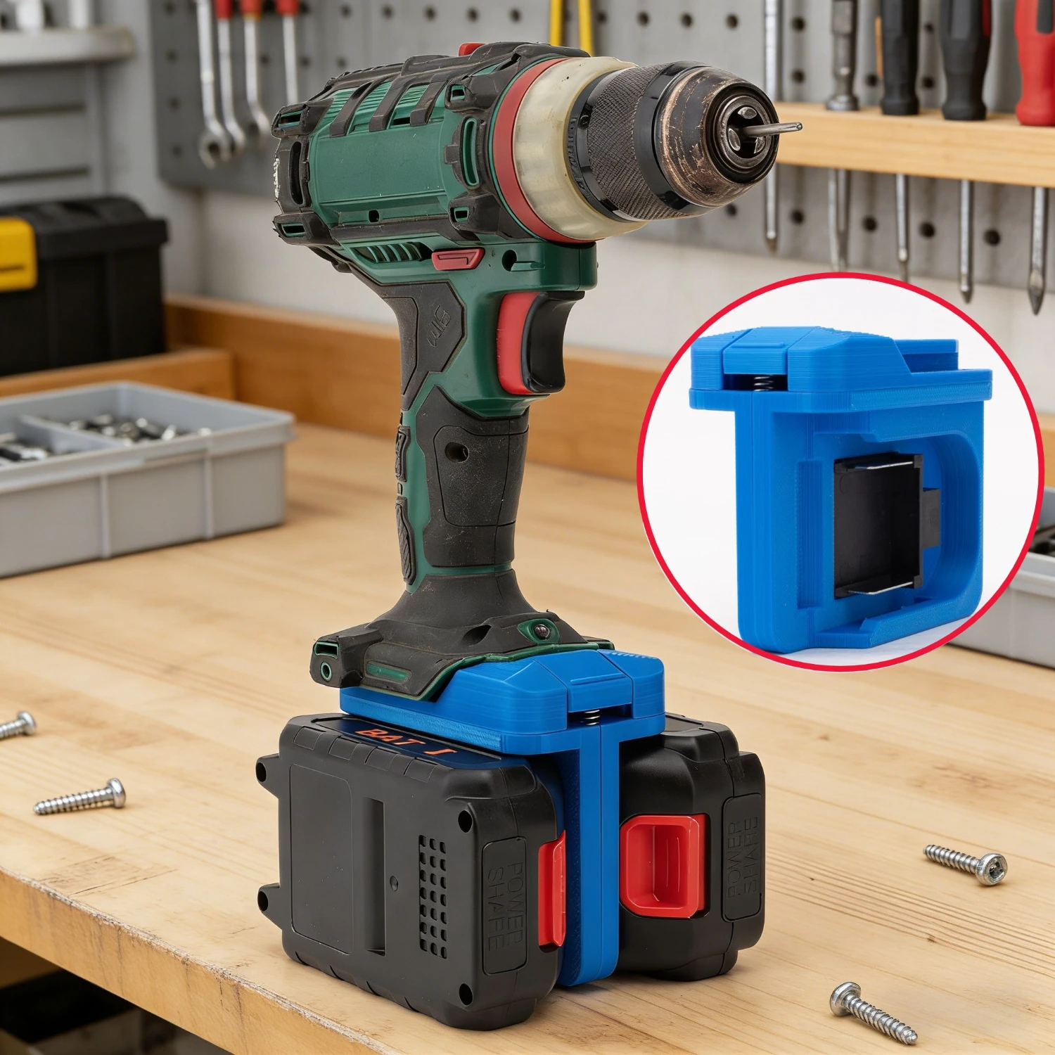 

For Makita 18v Lithium Battery Converter One-to-two Parallel Adapter X20V Impact Drill Power Tool Accessories (no Battery)