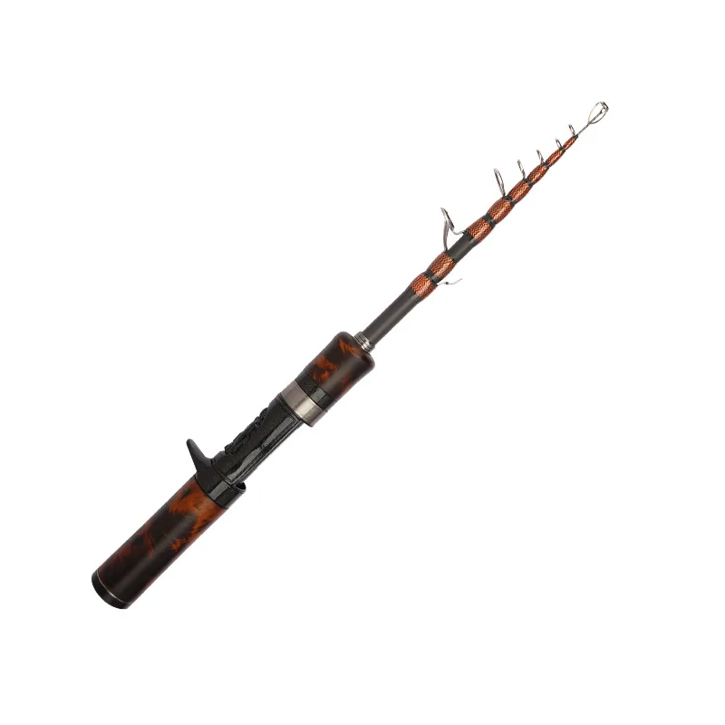 Caña Luya telescópica carbono – Boca caballo mango madera micro