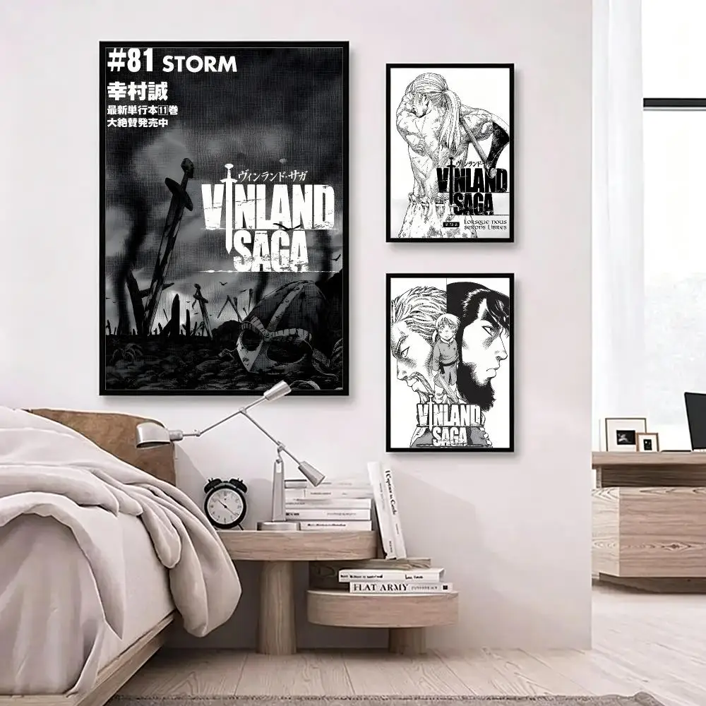anime Vinland Saga Poster Poster HD Waterproof Self-adhesive Art Print Wall Decor for Bedroom Living Room Gift