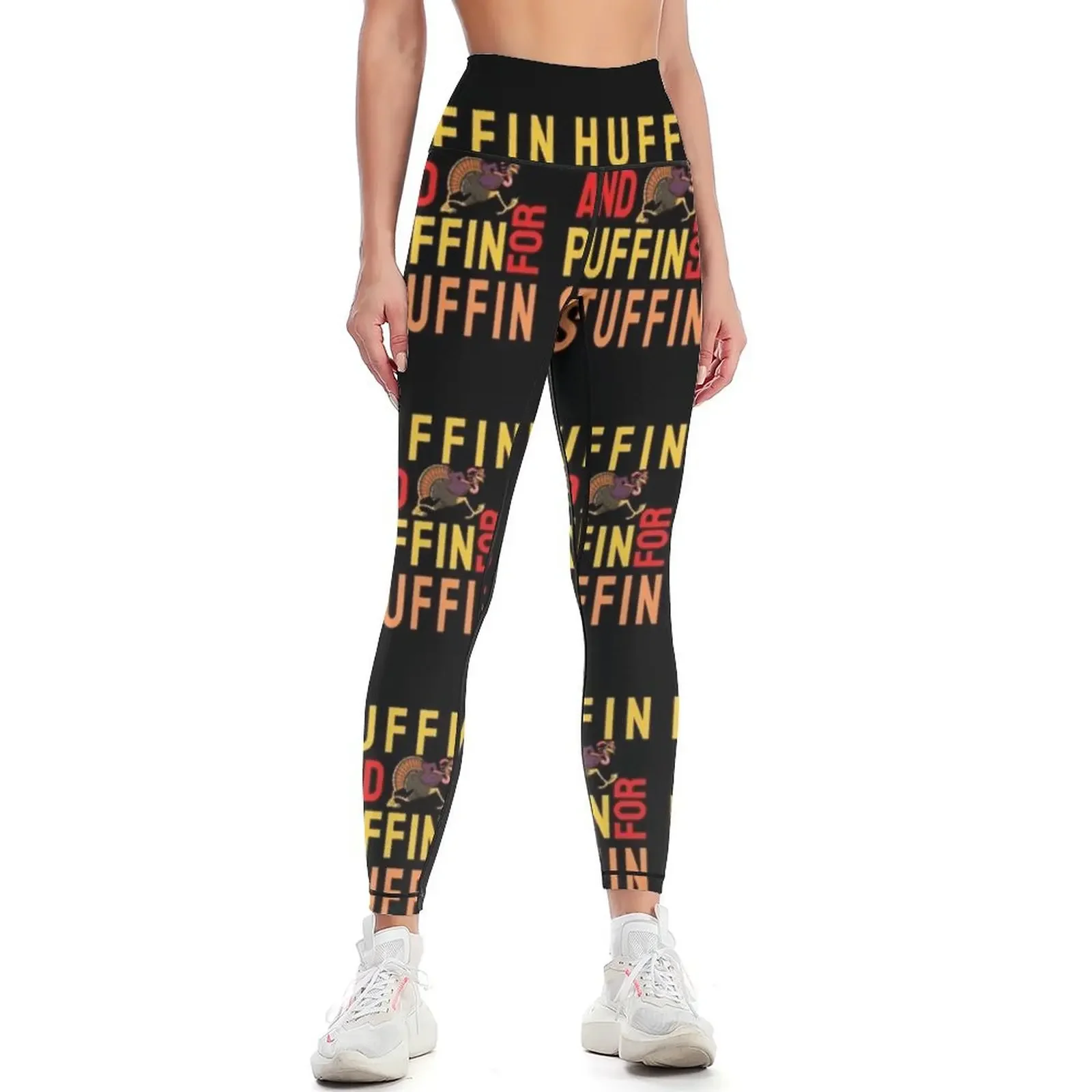 Cute Huffin & Puffin for Stuffin Thanksgiving Turkey Trot 5k Race Leggings sports for push up sportswear for gym Womens Leggings