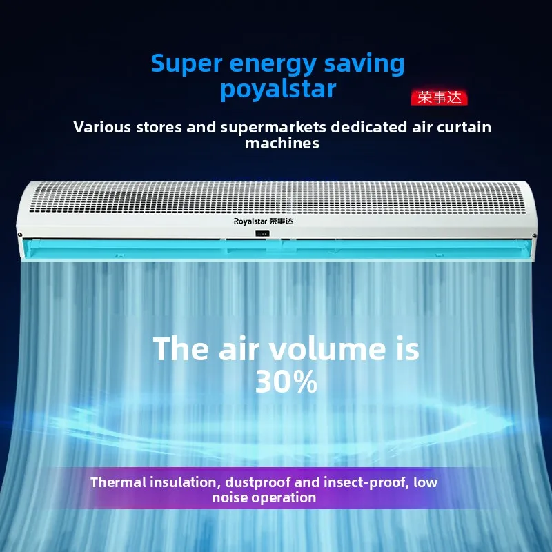 

Коммерческая бесшумная воздушная завеса для дверей, общественного магазина, лифта, ультратонкая и мощная воздушная завеса.